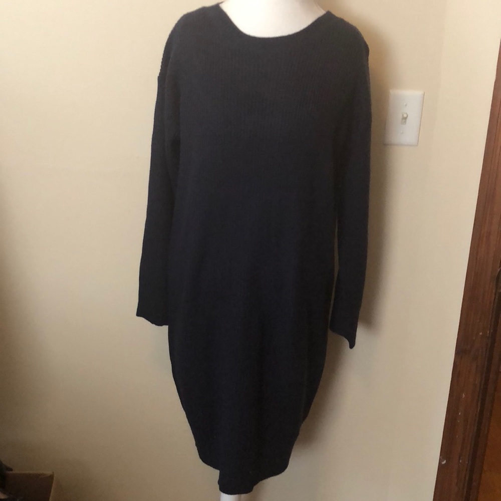 Navy Blue tunic sweater/sweater dress